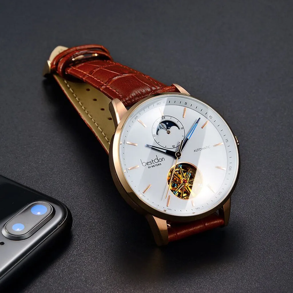 Bestdon Luxury Mechanical Watch Men Automatic Tourbillon Sports Watches Mens Fashion Switzerland Brand Watch Relogio Masculino