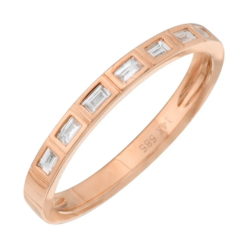 Bezel Set Segment Baguette Band