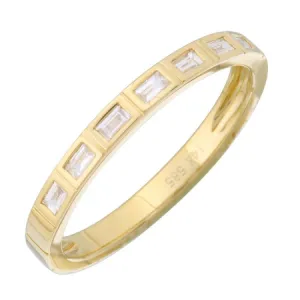 Bezel Set Segment Baguette Band