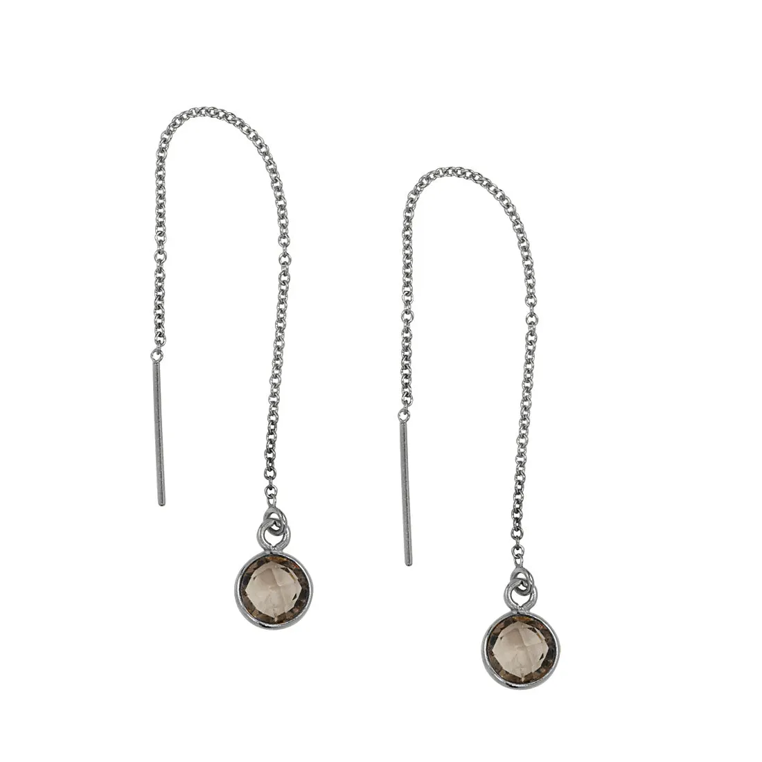 Bezel Stone Ear Threaders (more stones)