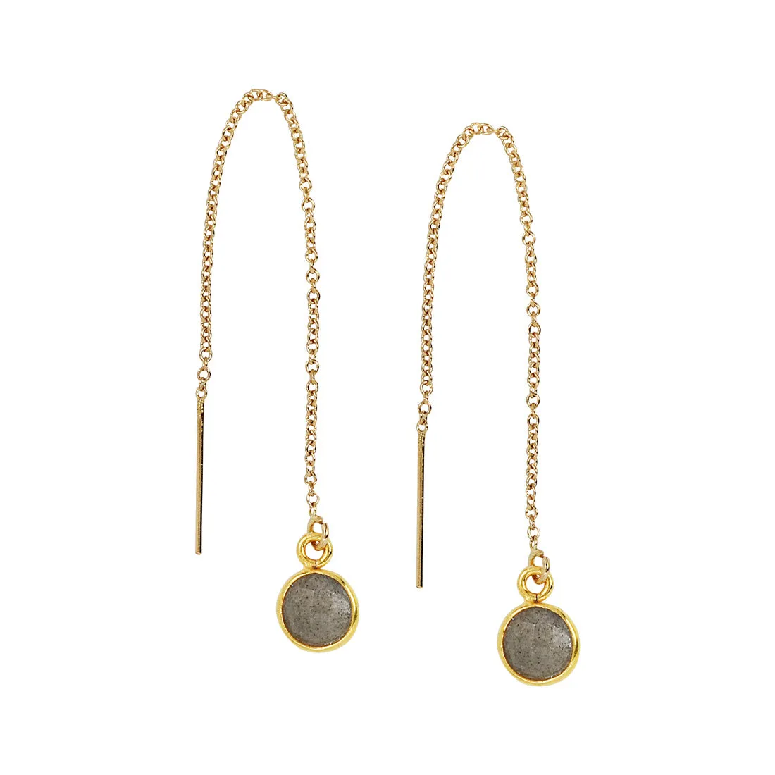 Bezel Stone Ear Threaders (more stones)