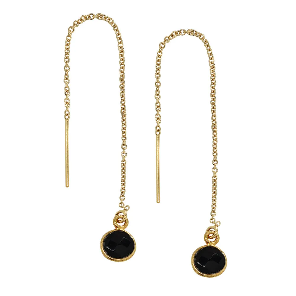Bezel Stone Ear Threaders (more stones)