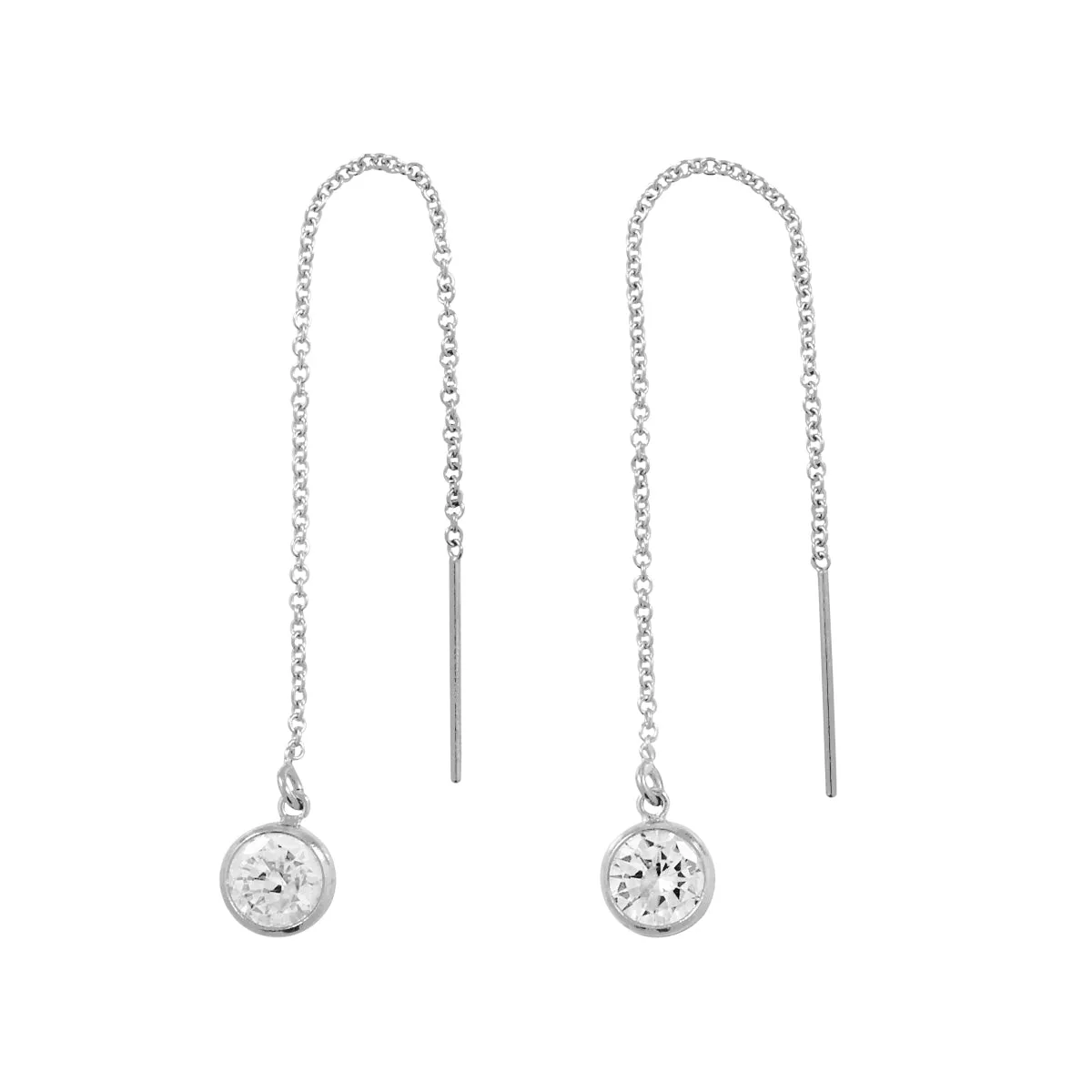 Bezel Stone Ear Threaders (more stones)