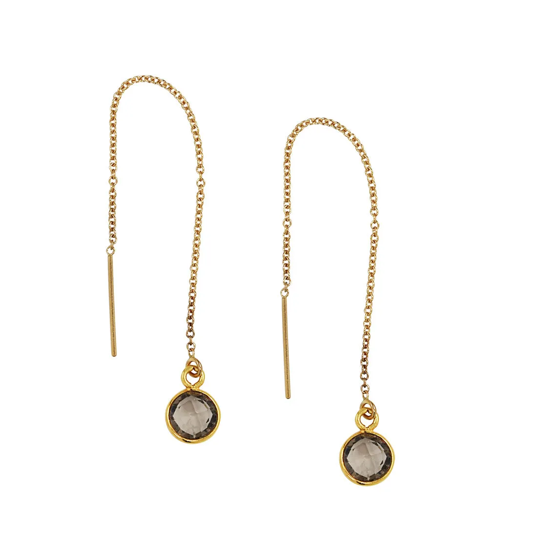 Bezel Stone Ear Threaders (more stones)