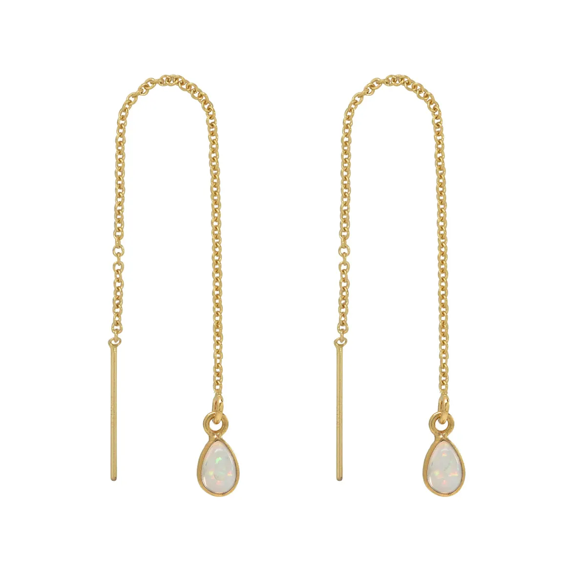 Bezel Stone Ear Threaders (more stones)