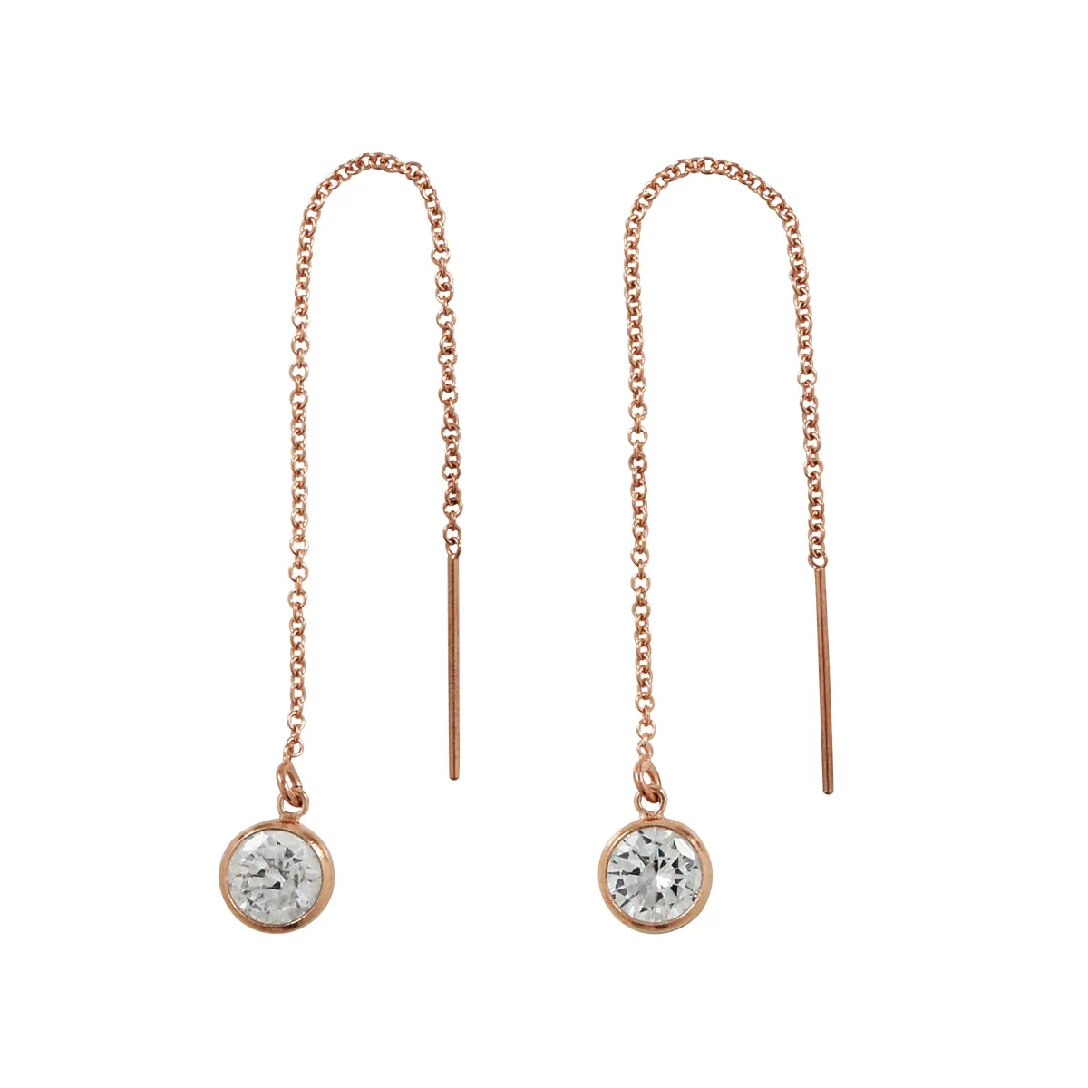 Bezel Stone Ear Threaders (more stones)