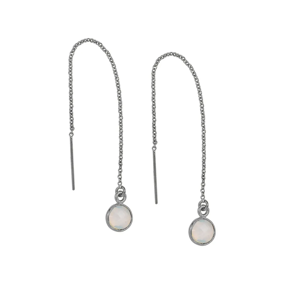 Bezel Stone Ear Threaders (more stones)