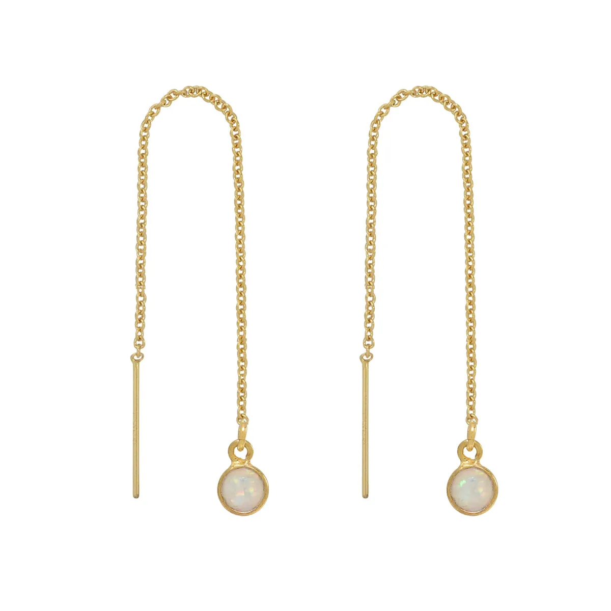Bezel Stone Ear Threaders (more stones)