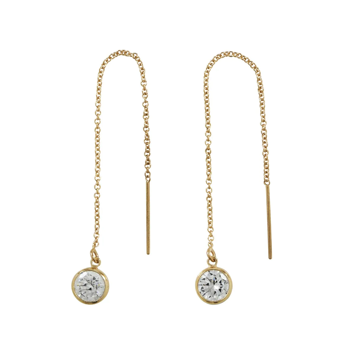 Bezel Stone Ear Threaders (more stones)