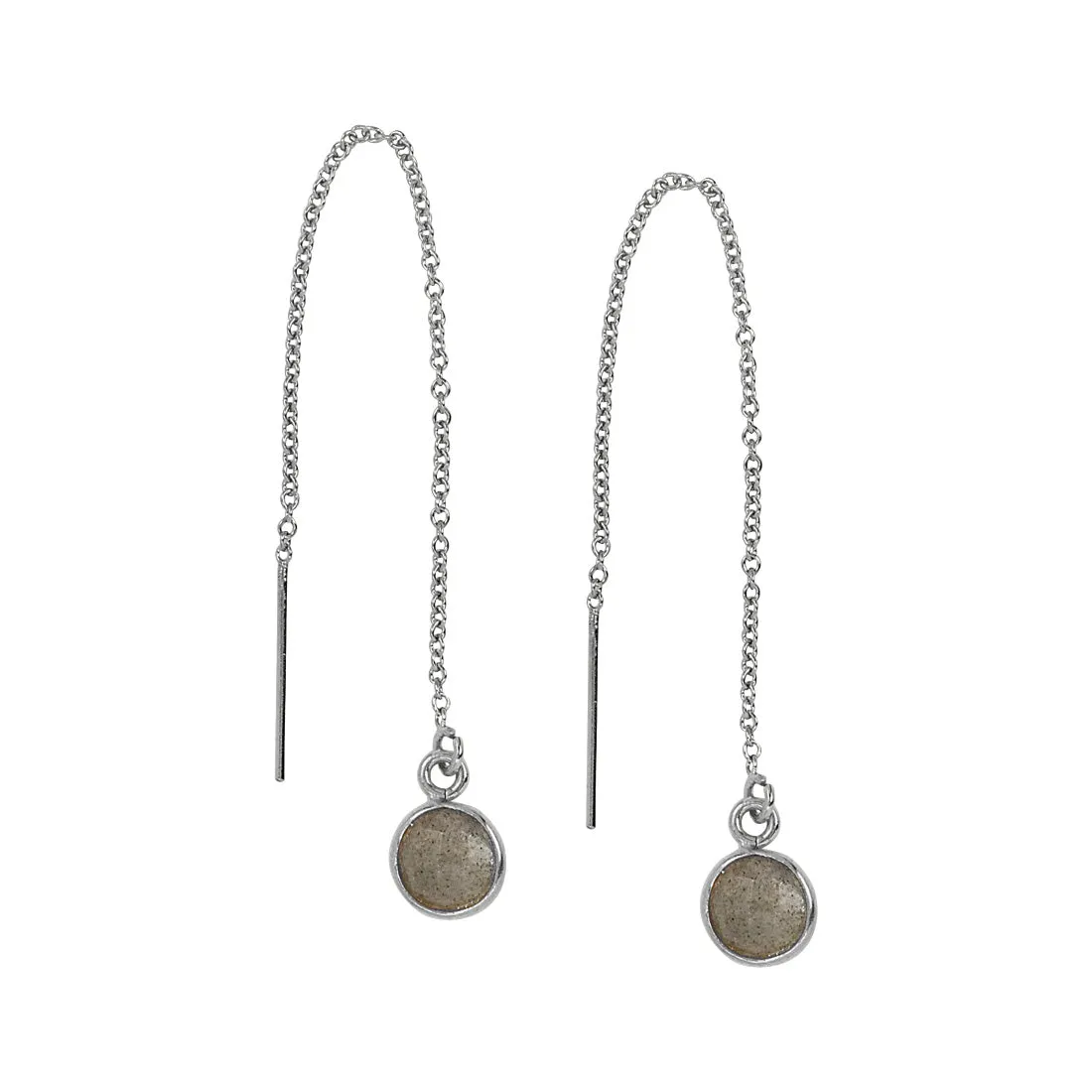Bezel Stone Ear Threaders (more stones)