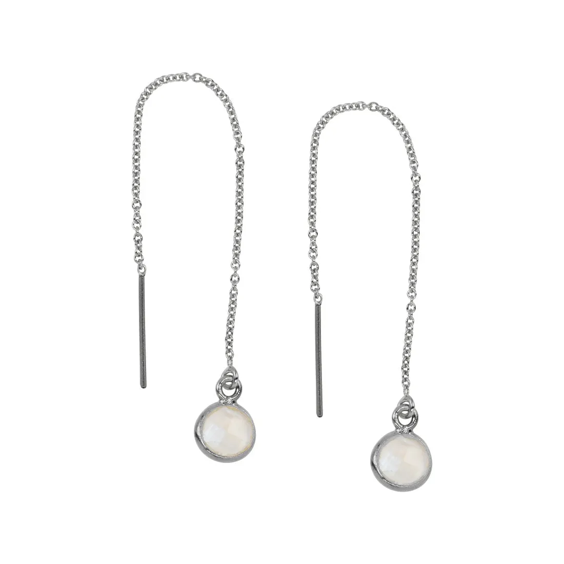 Bezel Stone Ear Threaders (more stones)