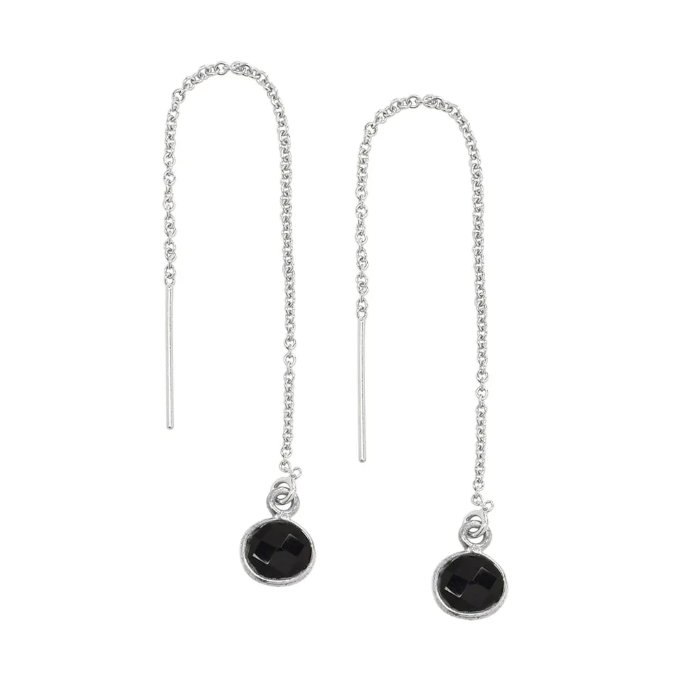 Bezel Stone Ear Threaders (more stones)
