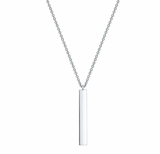Birks Sterling Vertical Bar Necklace