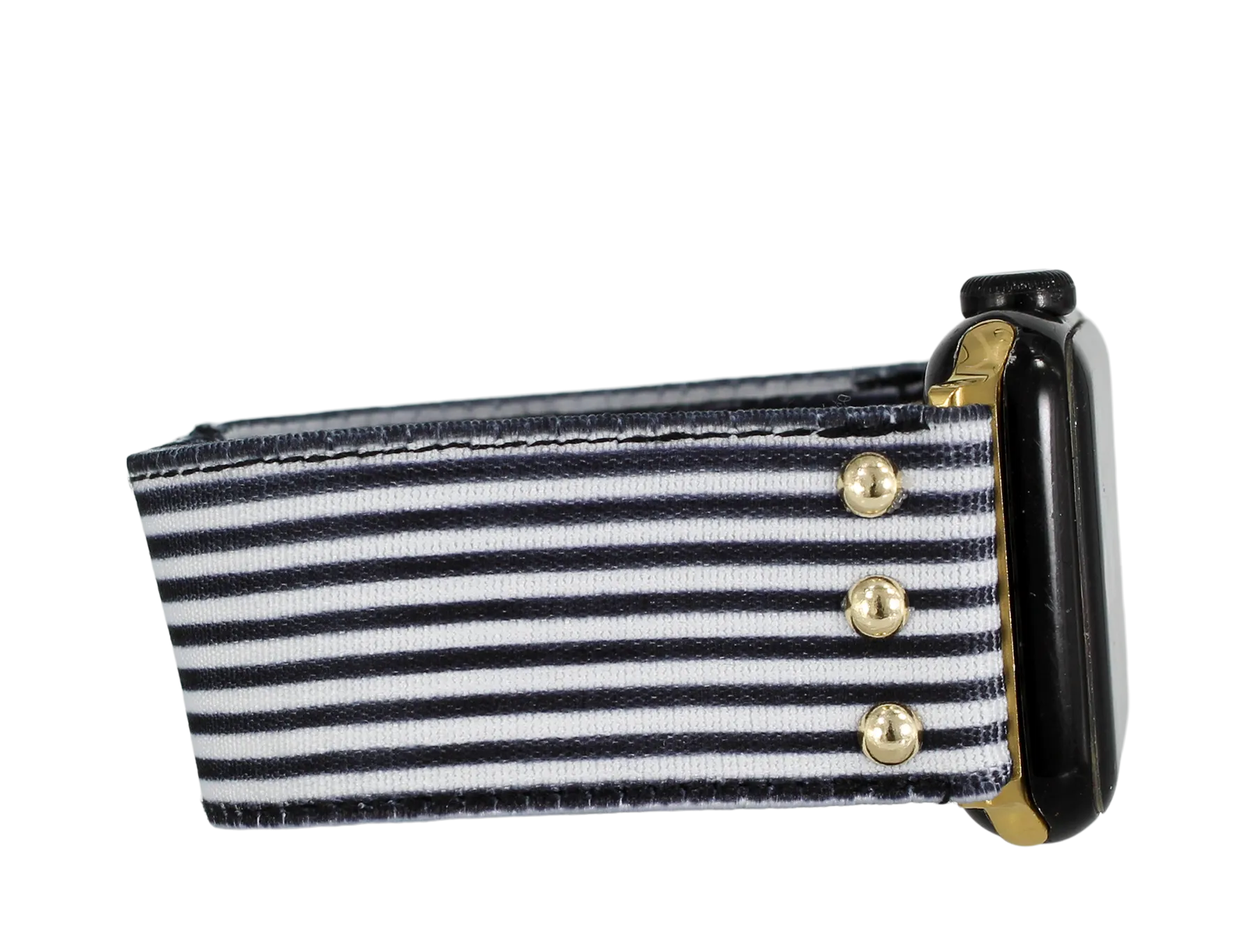 Black & White Stripe Apple Watch Band