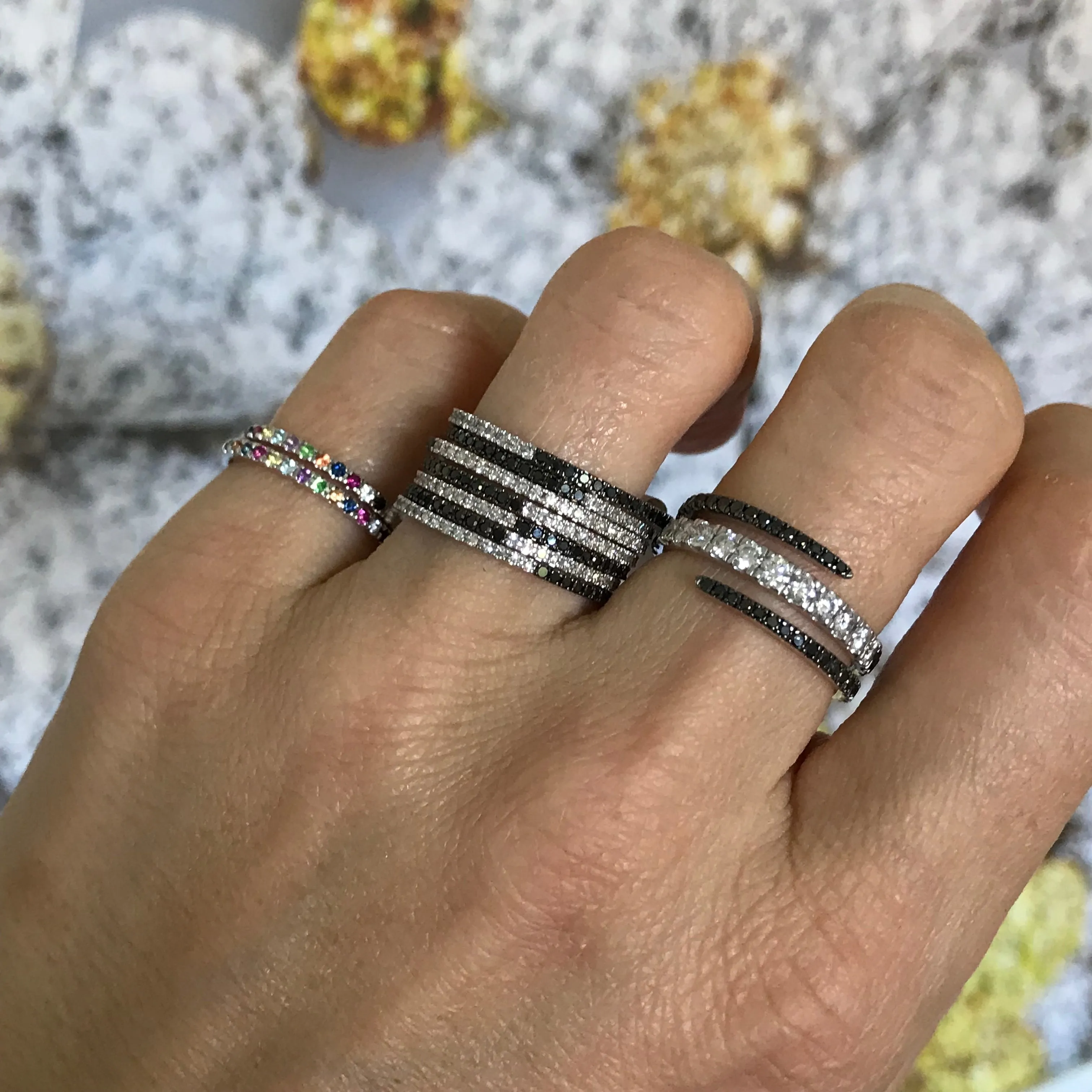 Black and White Diamond Eternity Band