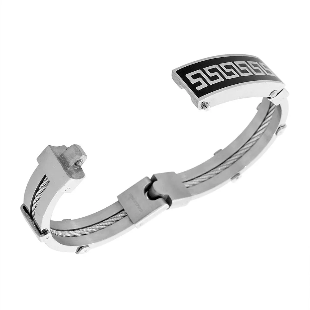 Black Greek Handcuff Band