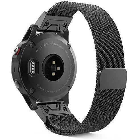 Black Milanese Loop Garmin Fenix 6 / 7 / 8 (47MM) Band