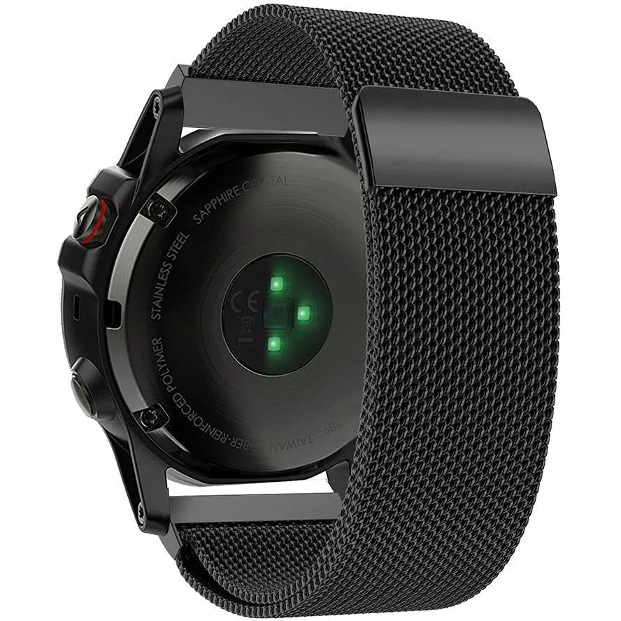 Black Milanese Loop Garmin Fenix 6X / 7X / 8 (51MM) Band