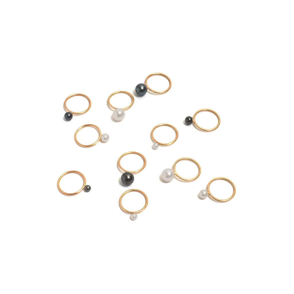 Black Pearl Stacking Ring