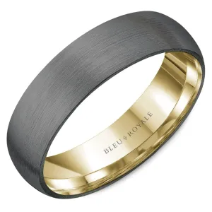 Bleu Royale 14k Yellow Gold and Tantalum Wedding Band