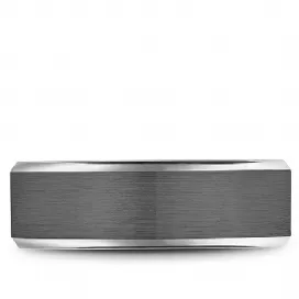 Bleu Royale 14kt White Gold and Tantalum Wedding Band