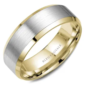 Bleu Royale Two-Tone Wedding Band
