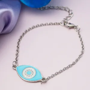 Blue & White Evil Eye Bracelet