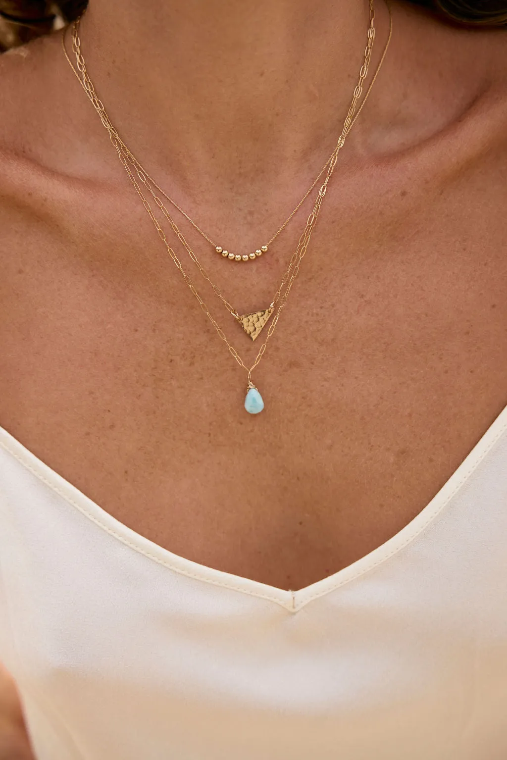 Bohemian Voyage Teardrop Pendant Necklace in Turquoise