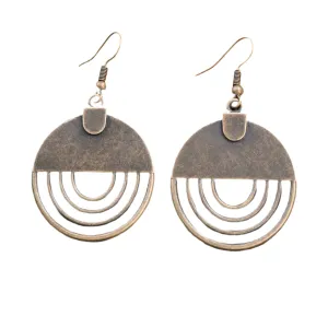 Bronze Geometric Boho Earrings