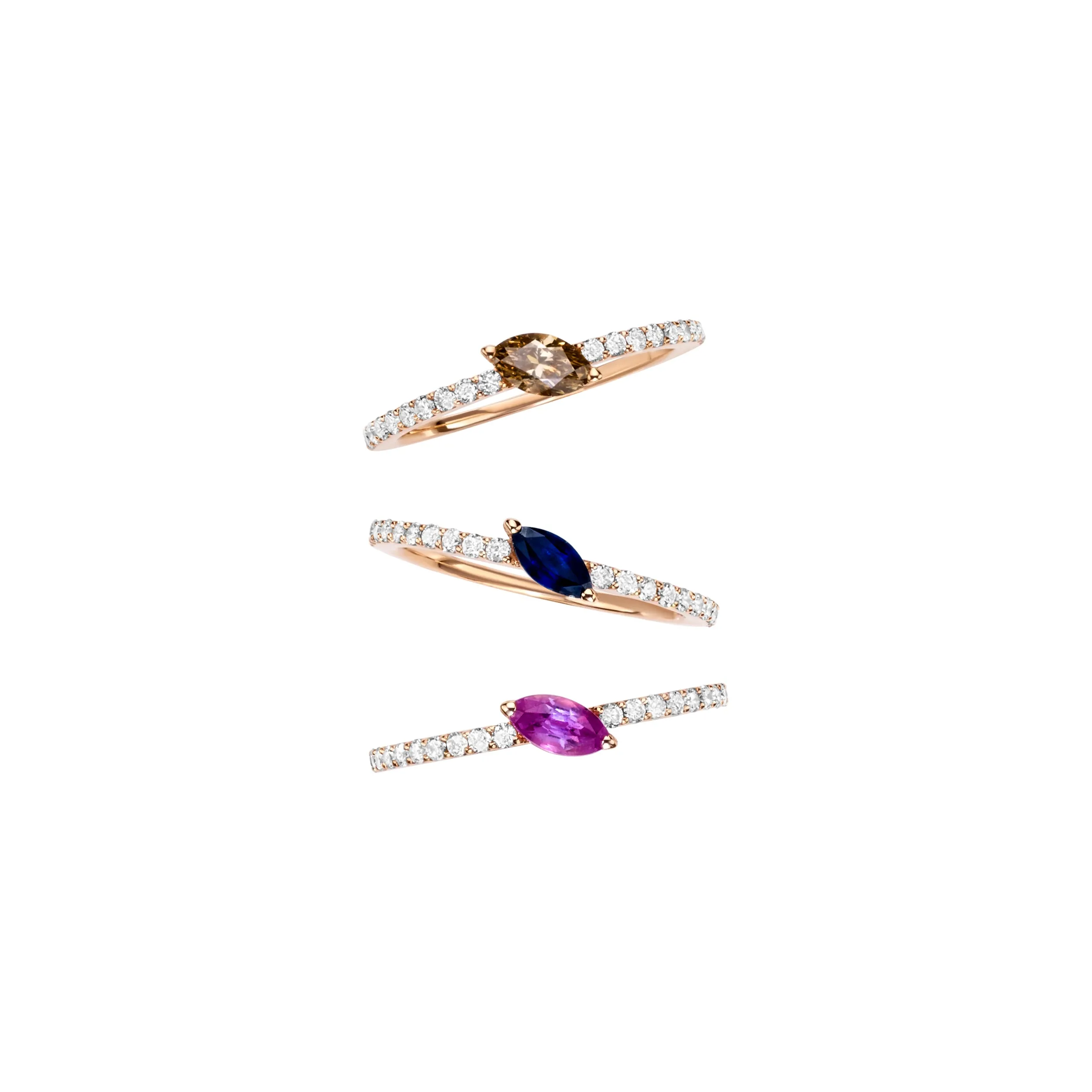 Brown Marquise Diamond Eternity Ring