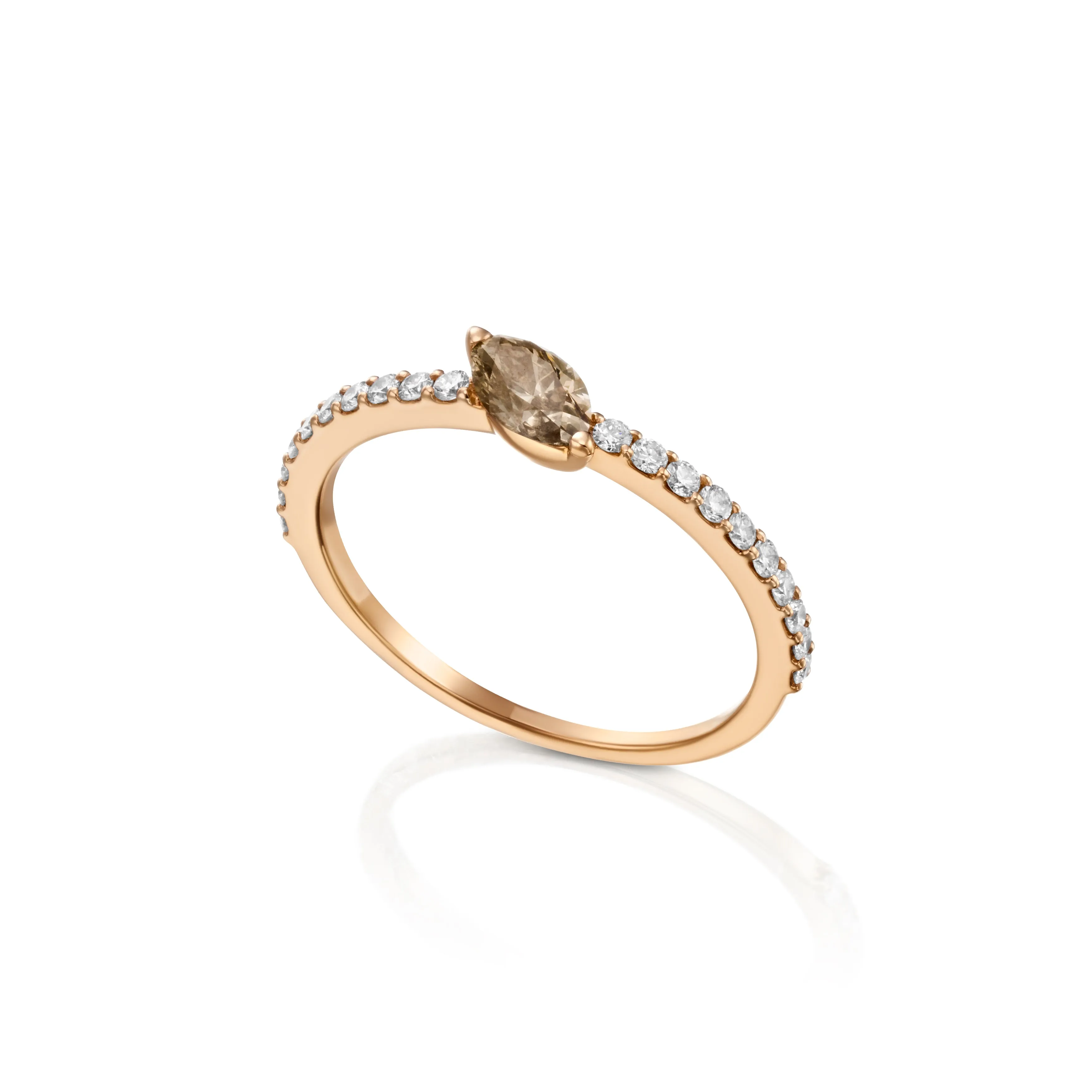 Brown Marquise Diamond Eternity Ring