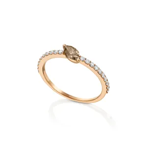 Brown Marquise Diamond Eternity Ring