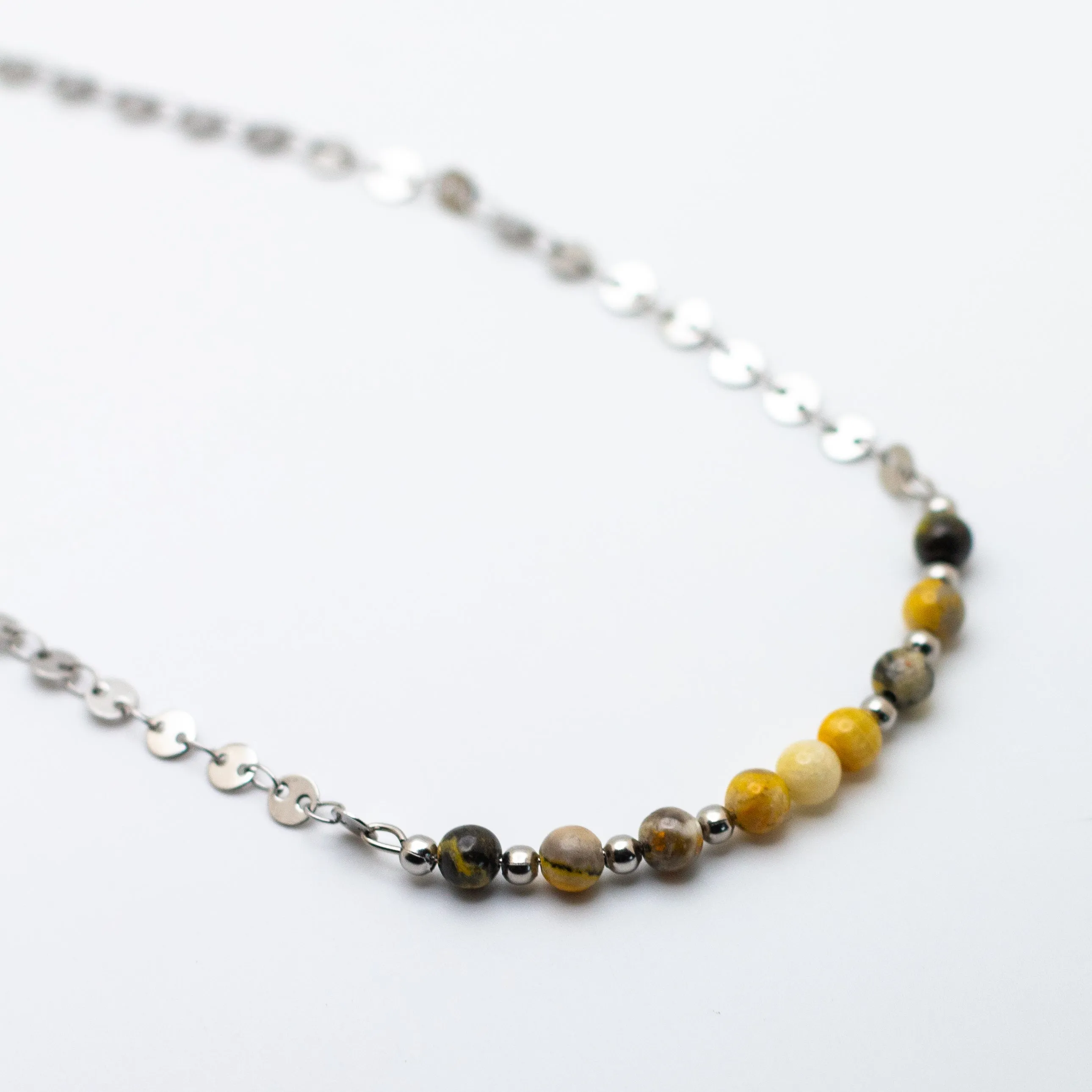 Bumblebee Jasper Bar Necklace