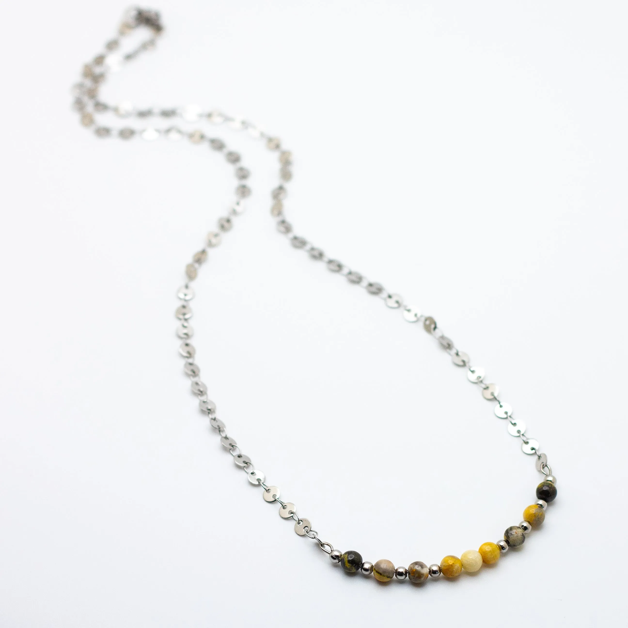 Bumblebee Jasper Bar Necklace