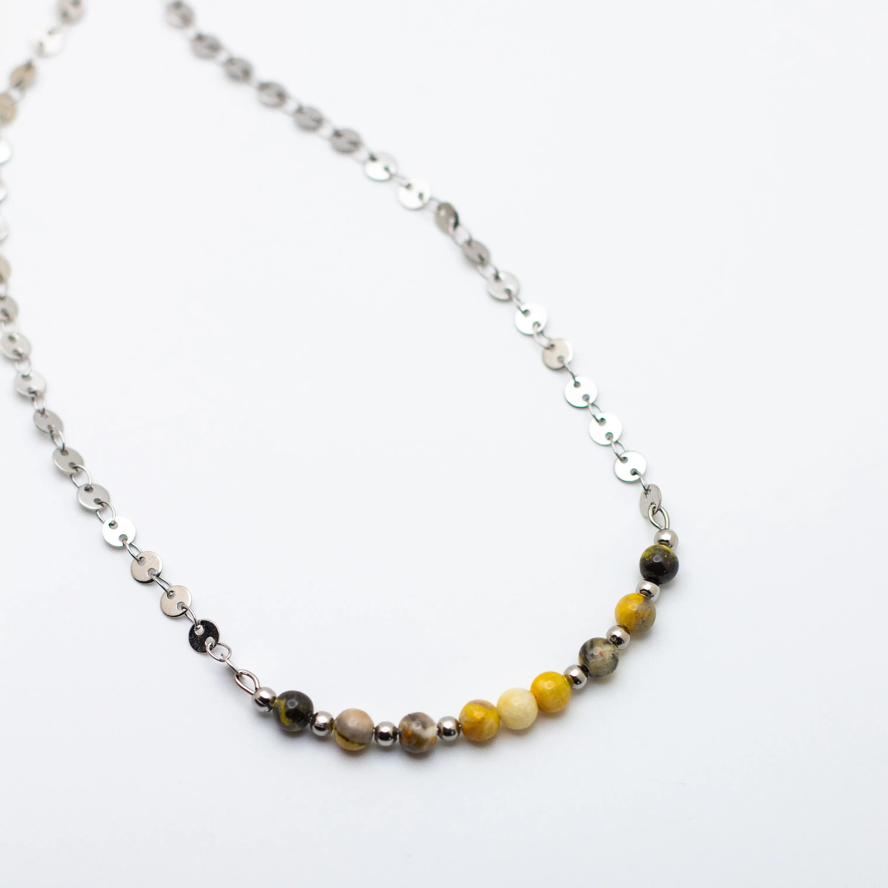 Bumblebee Jasper Bar Necklace