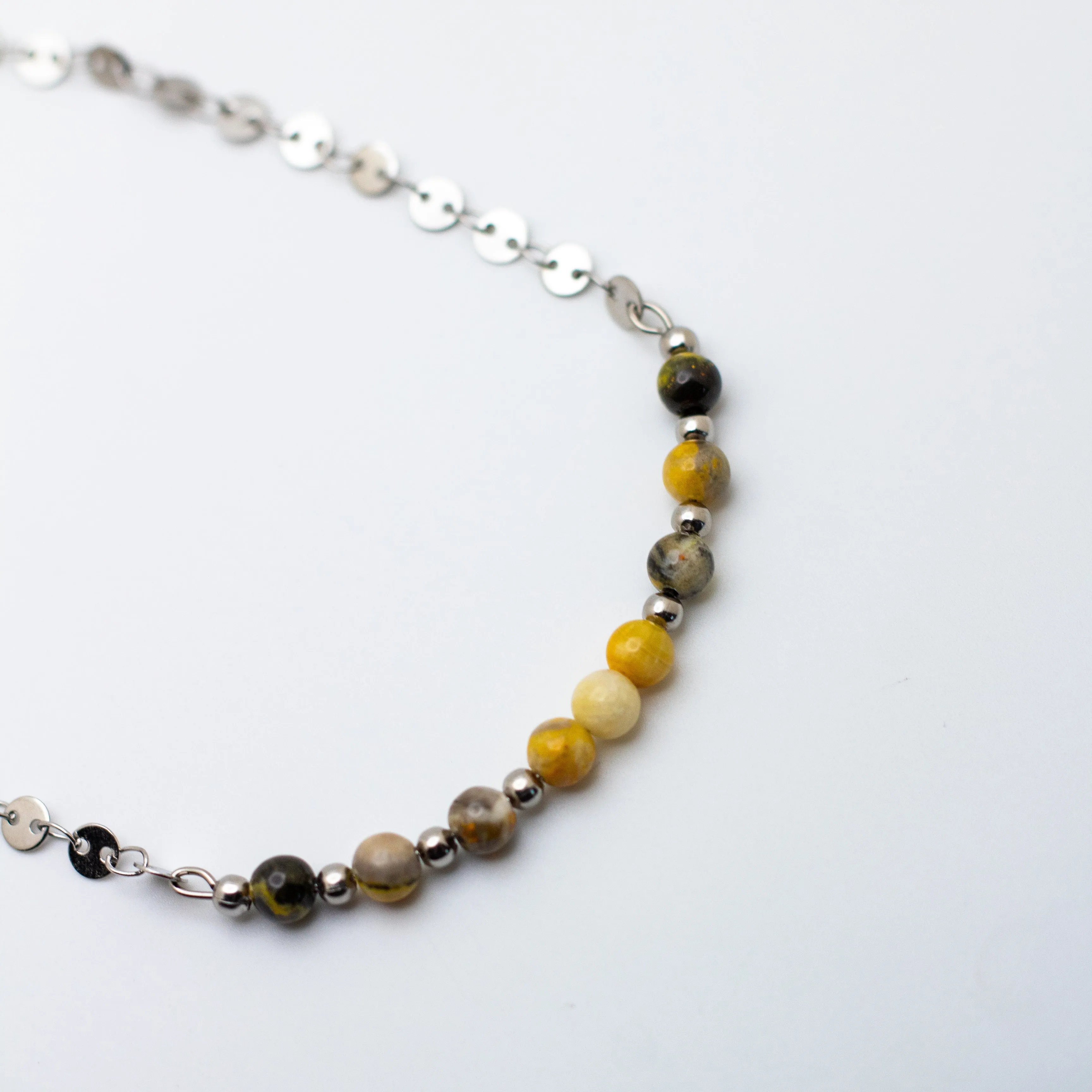 Bumblebee Jasper Bar Necklace