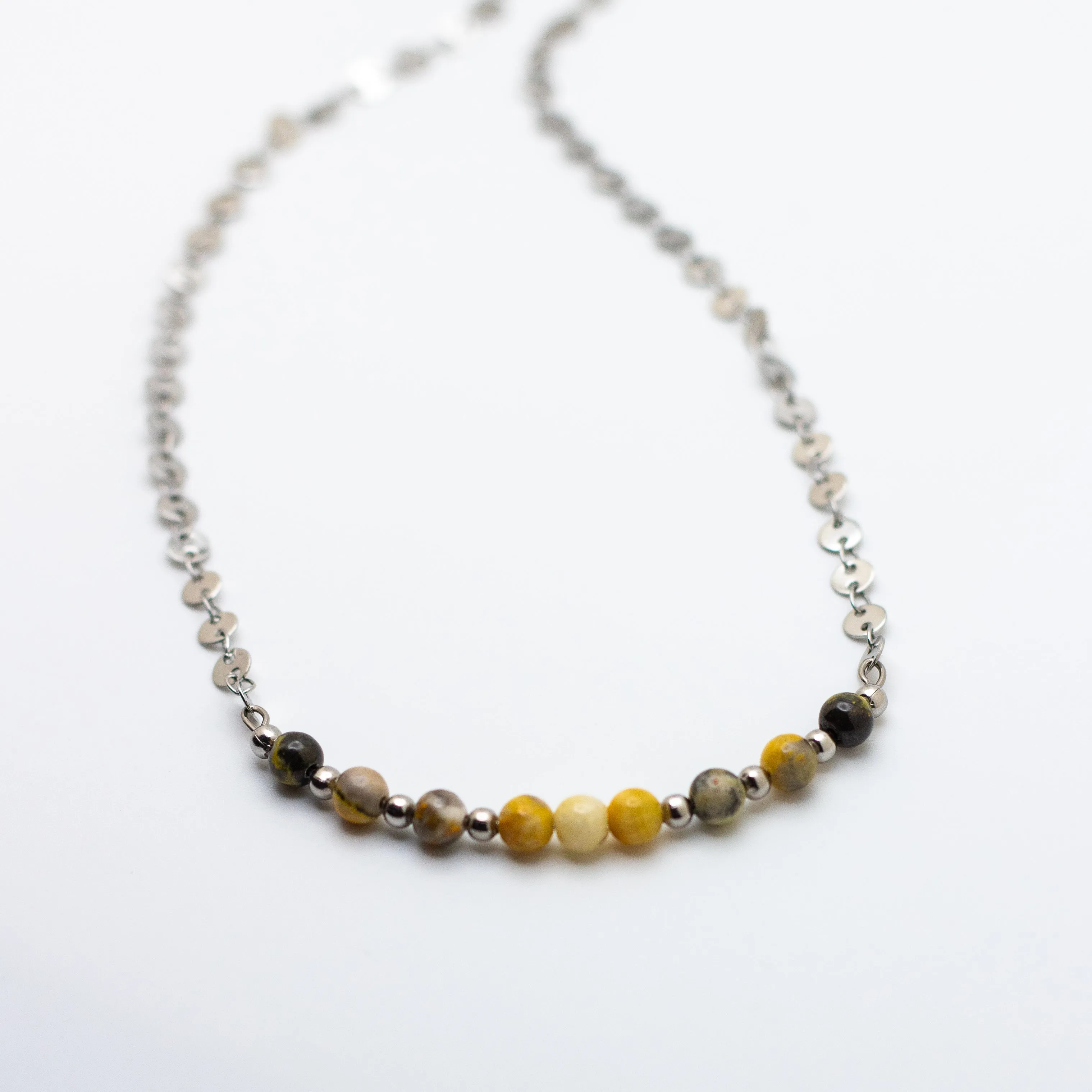 Bumblebee Jasper Bar Necklace