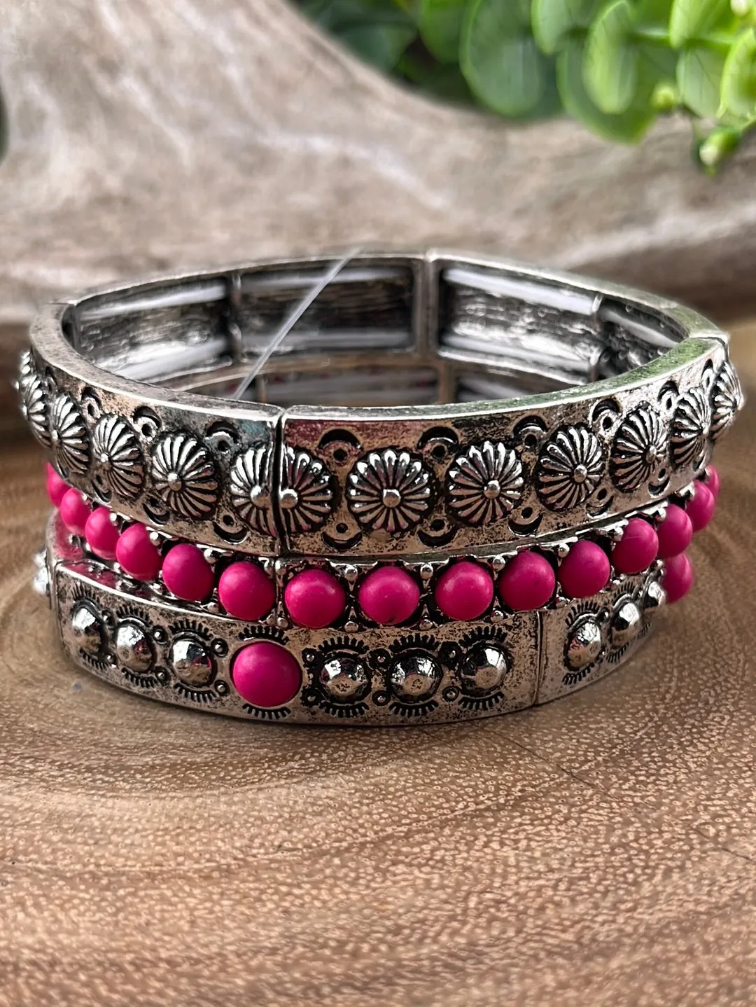 Busting At The Seams Set of 3 Stackable Stretch Bracelets