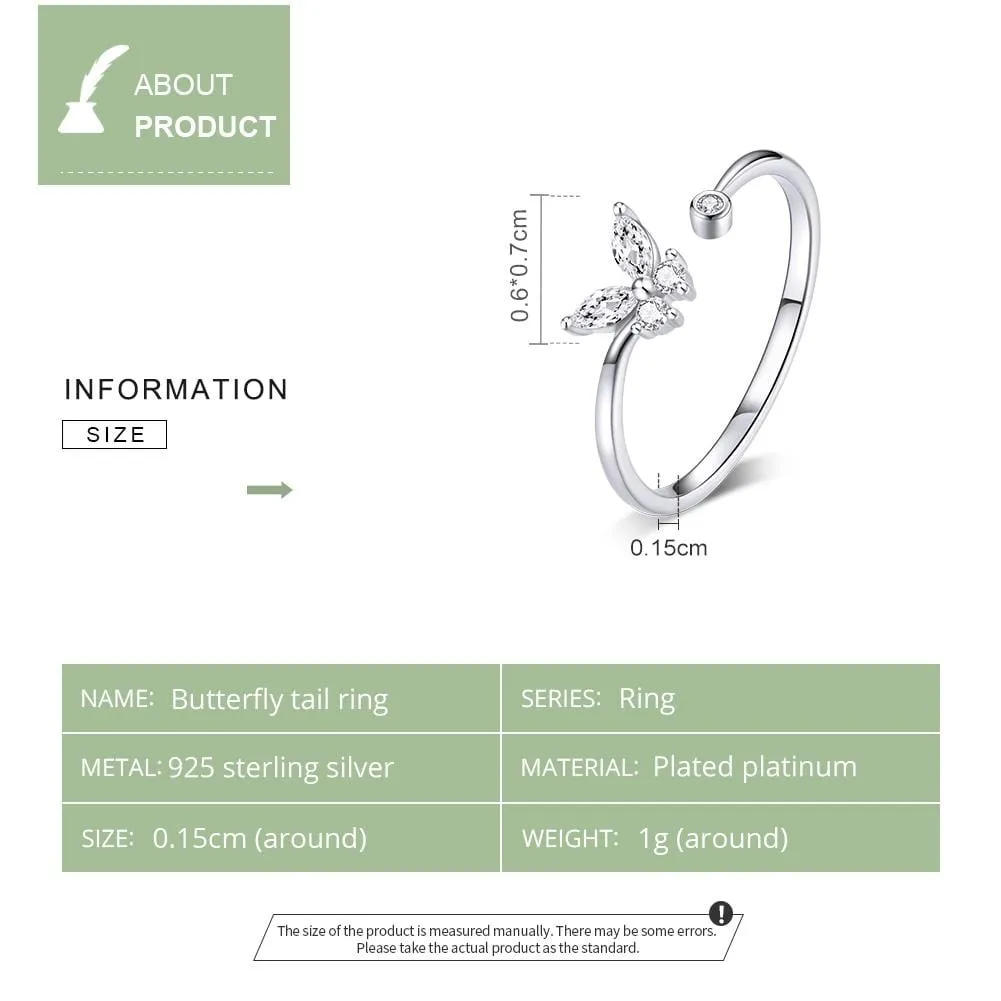 Butterfly Tail Open Ring