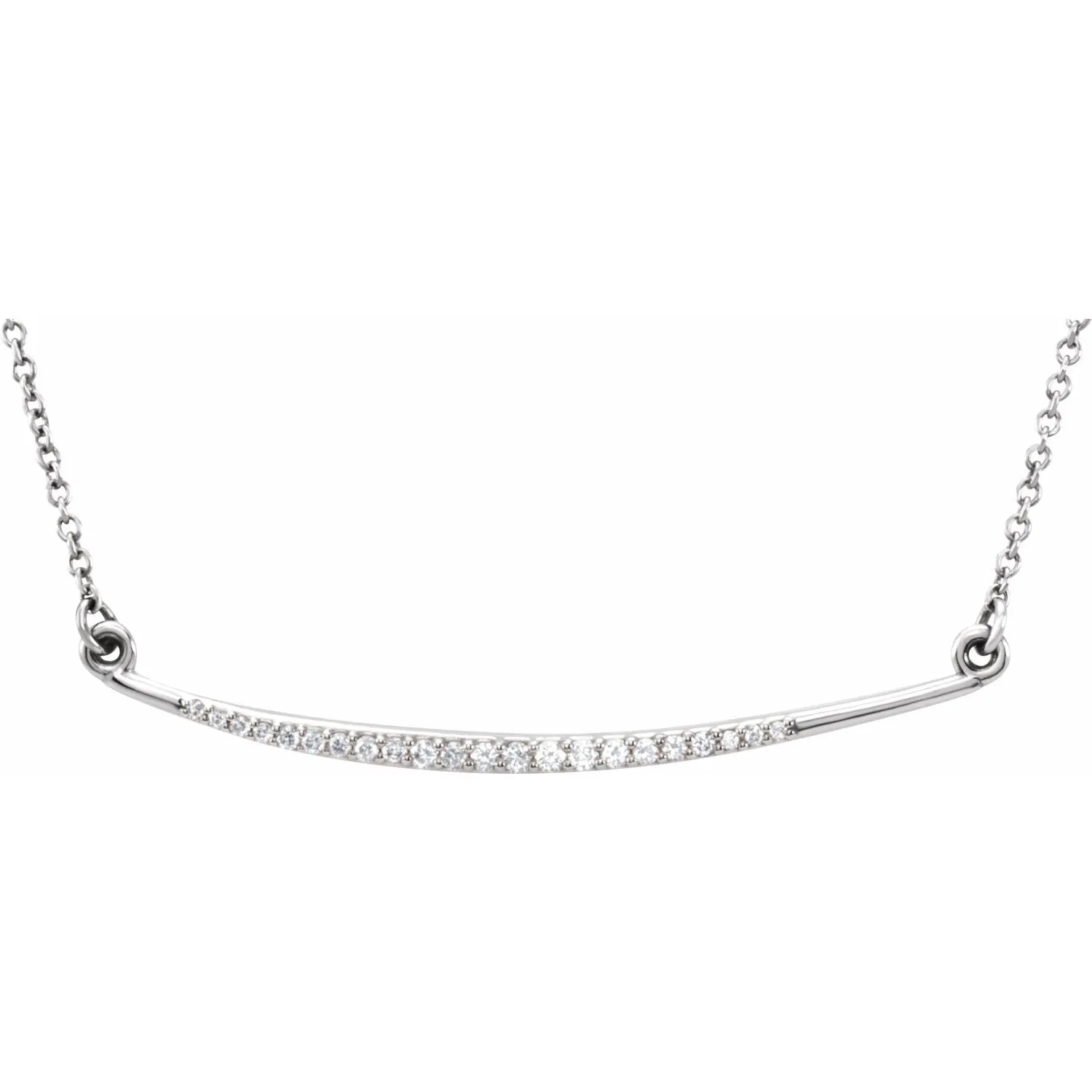 Calla Curving Diamond Bar Pendant