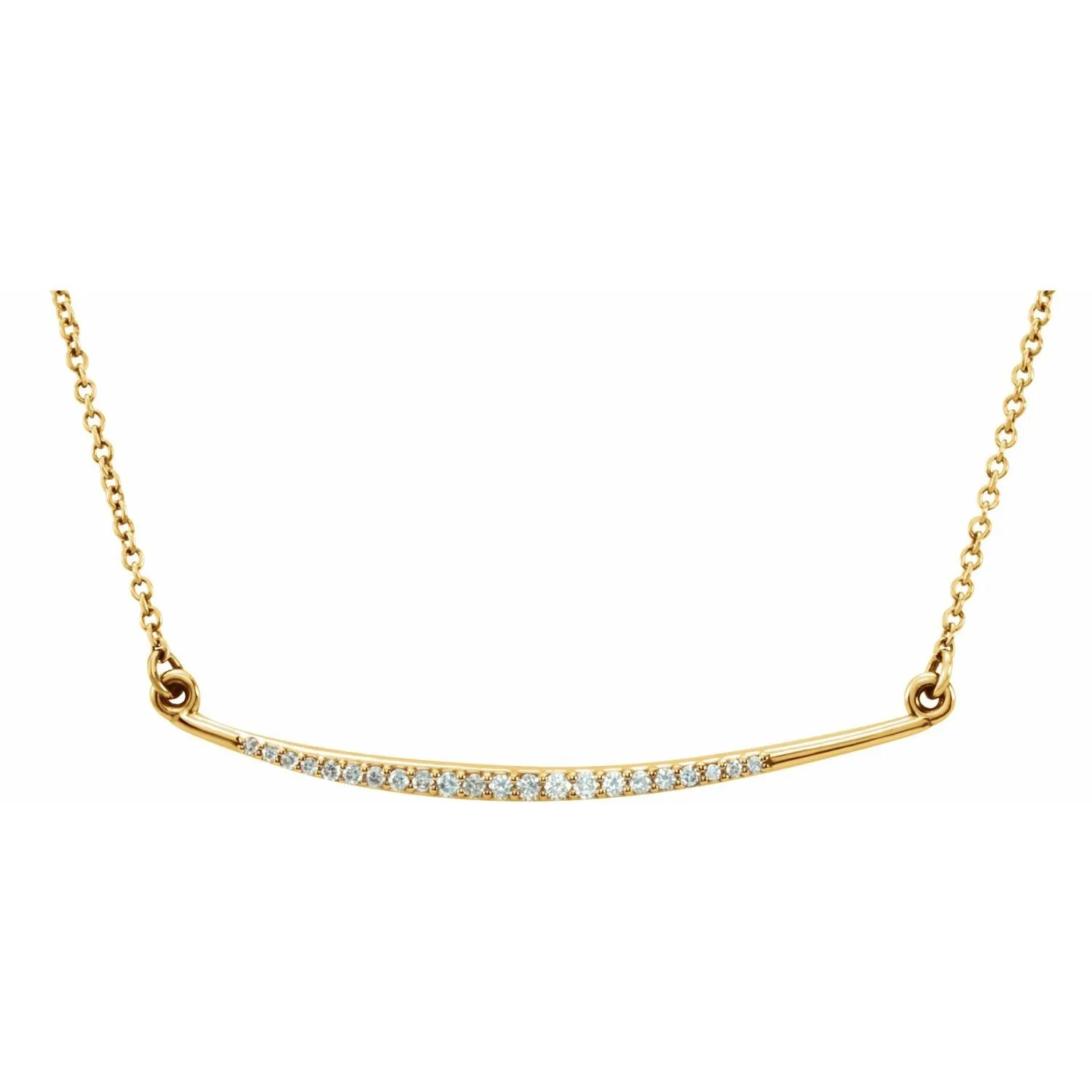 Calla Curving Diamond Bar Pendant
