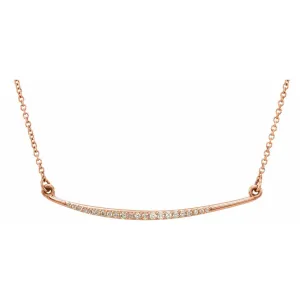 Calla Curving Diamond Bar Pendant