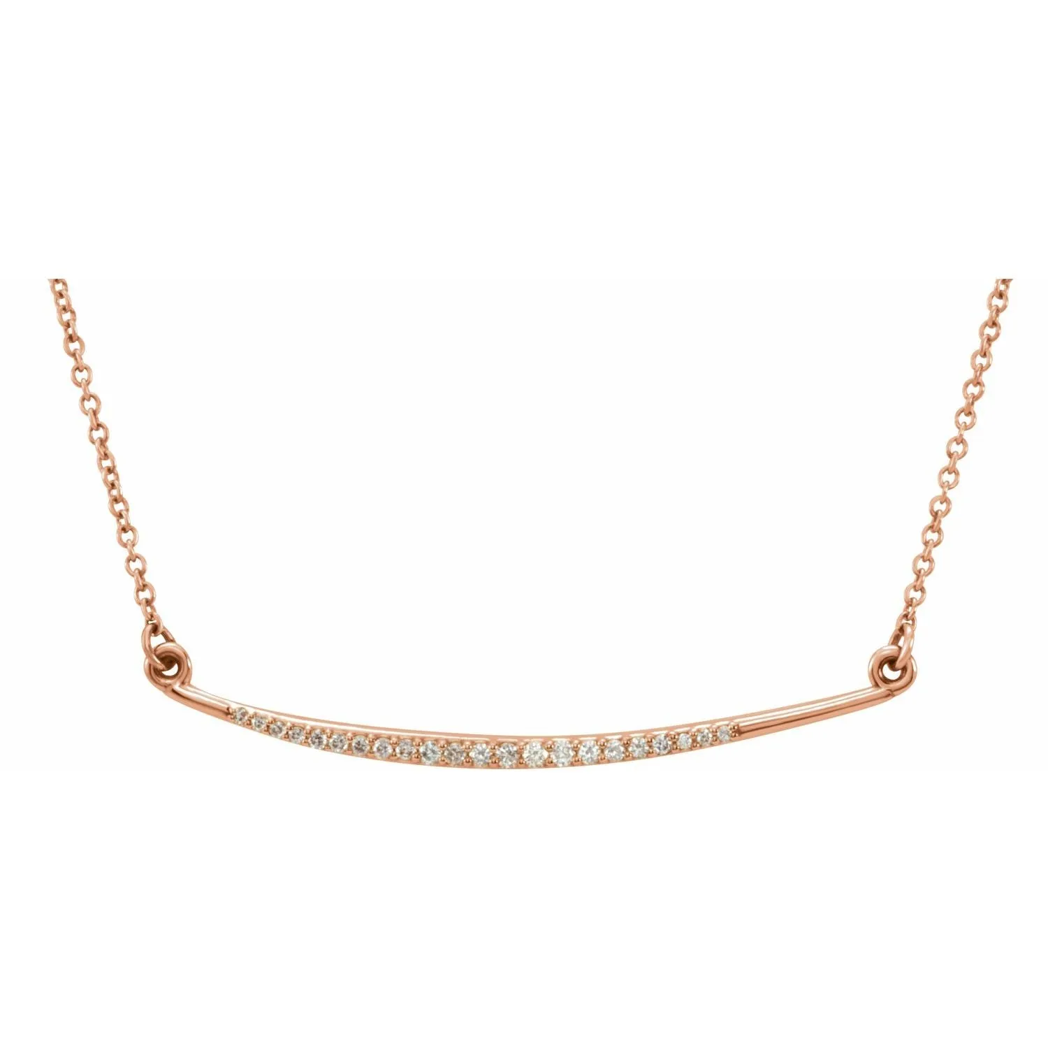 Calla Curving Diamond Bar Pendant