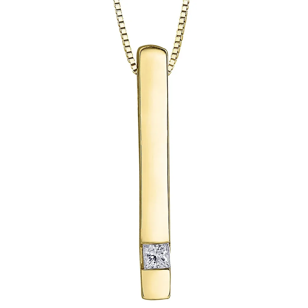 Canadian Diamond Bar Pendant
