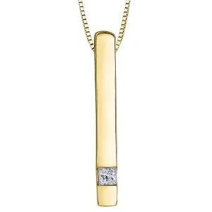 Canadian Diamond Bar Pendant