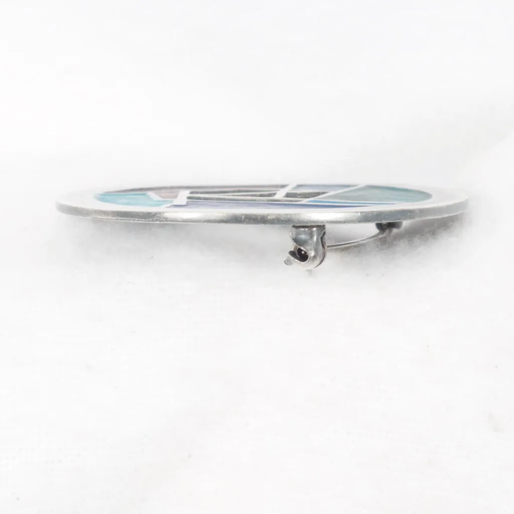 Carly Wright Enamel Brooch and Earring Set