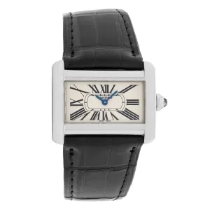 Cartier Stainless Steel Tank Divan 2599