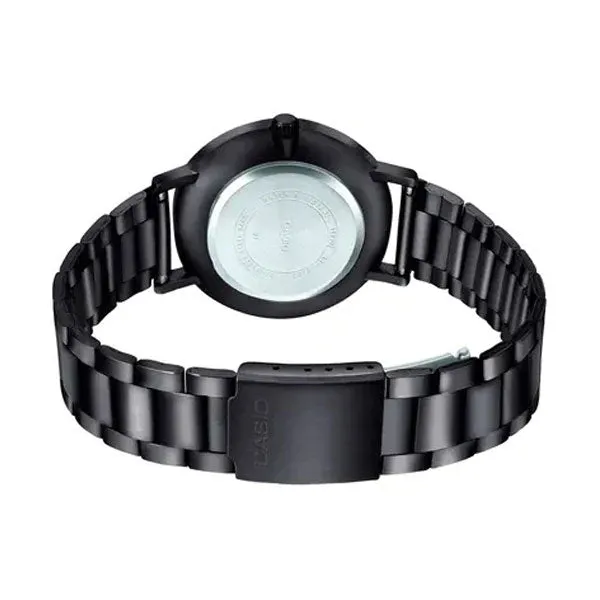 Casio Black Stainless Steel Blue Dial Quartz Watch for Gents - MTP-VT01B-2B UDF