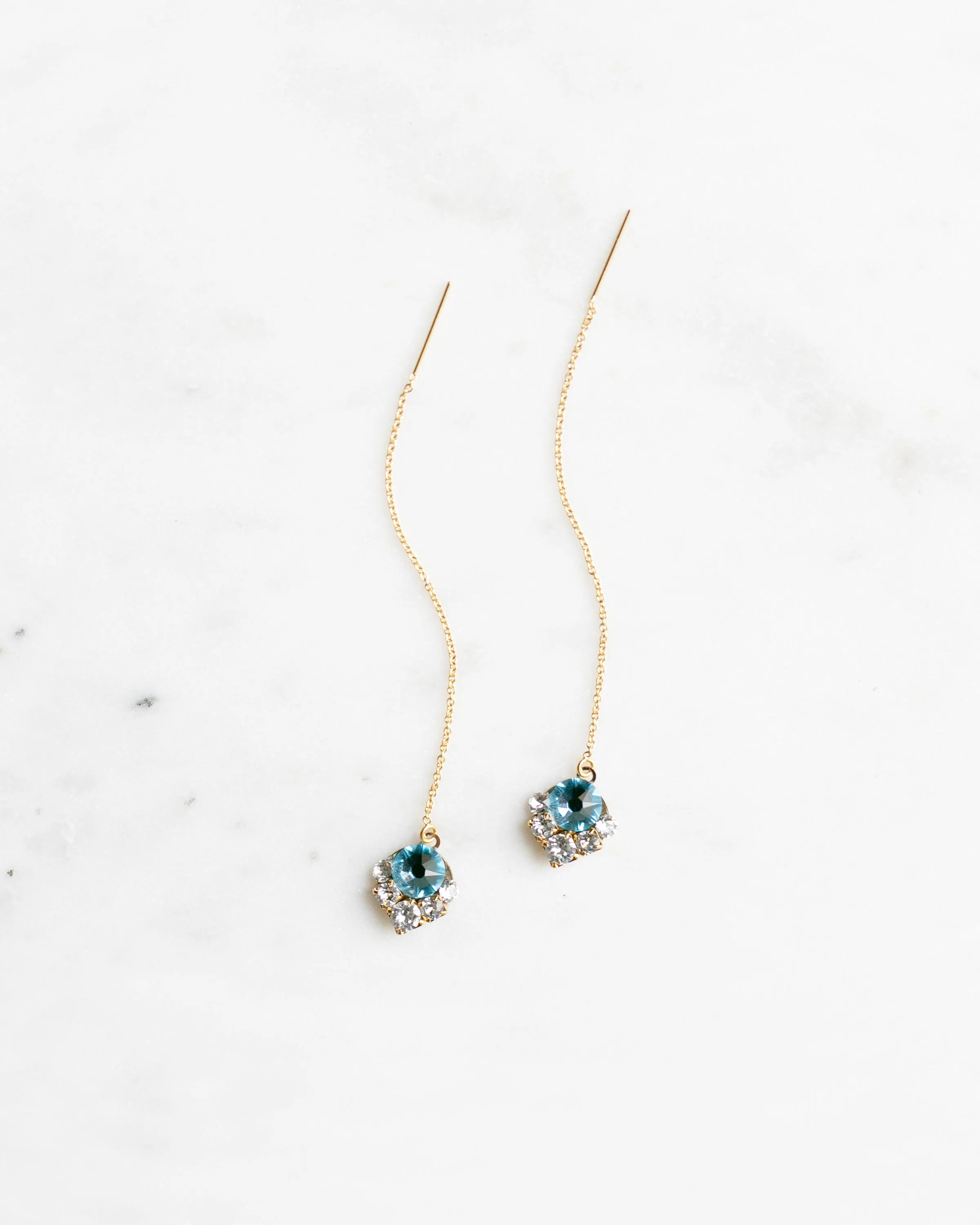Celestial Crystal Threader Earrings