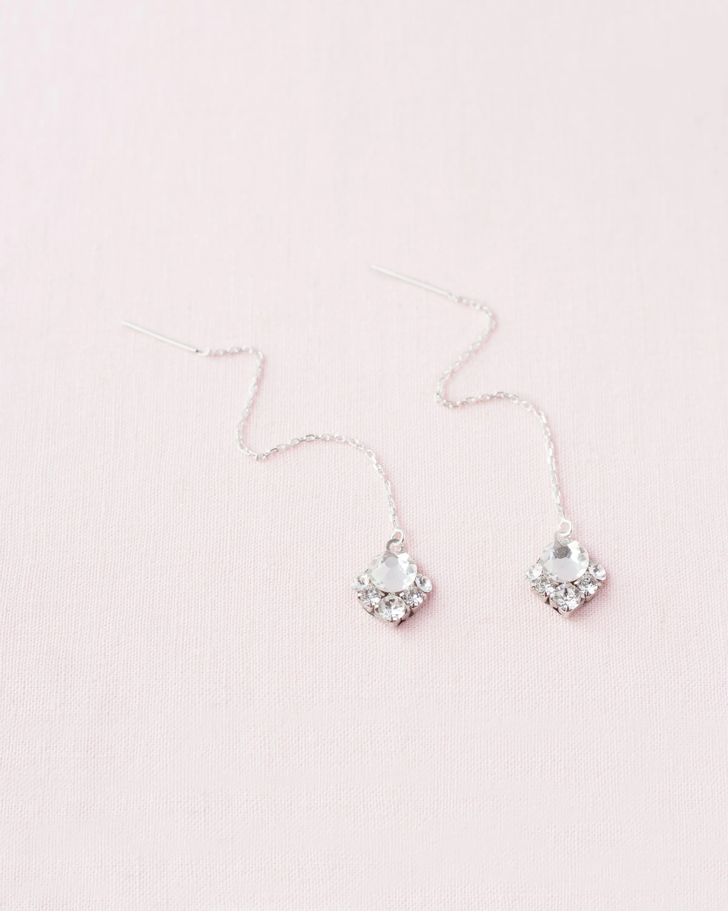 Celestial Crystal Threader Earrings